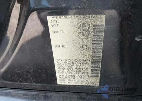 2013 Nissan Altima 2.5 Sv from USA, damaged, VIN 1N4AL3AP9DN555911